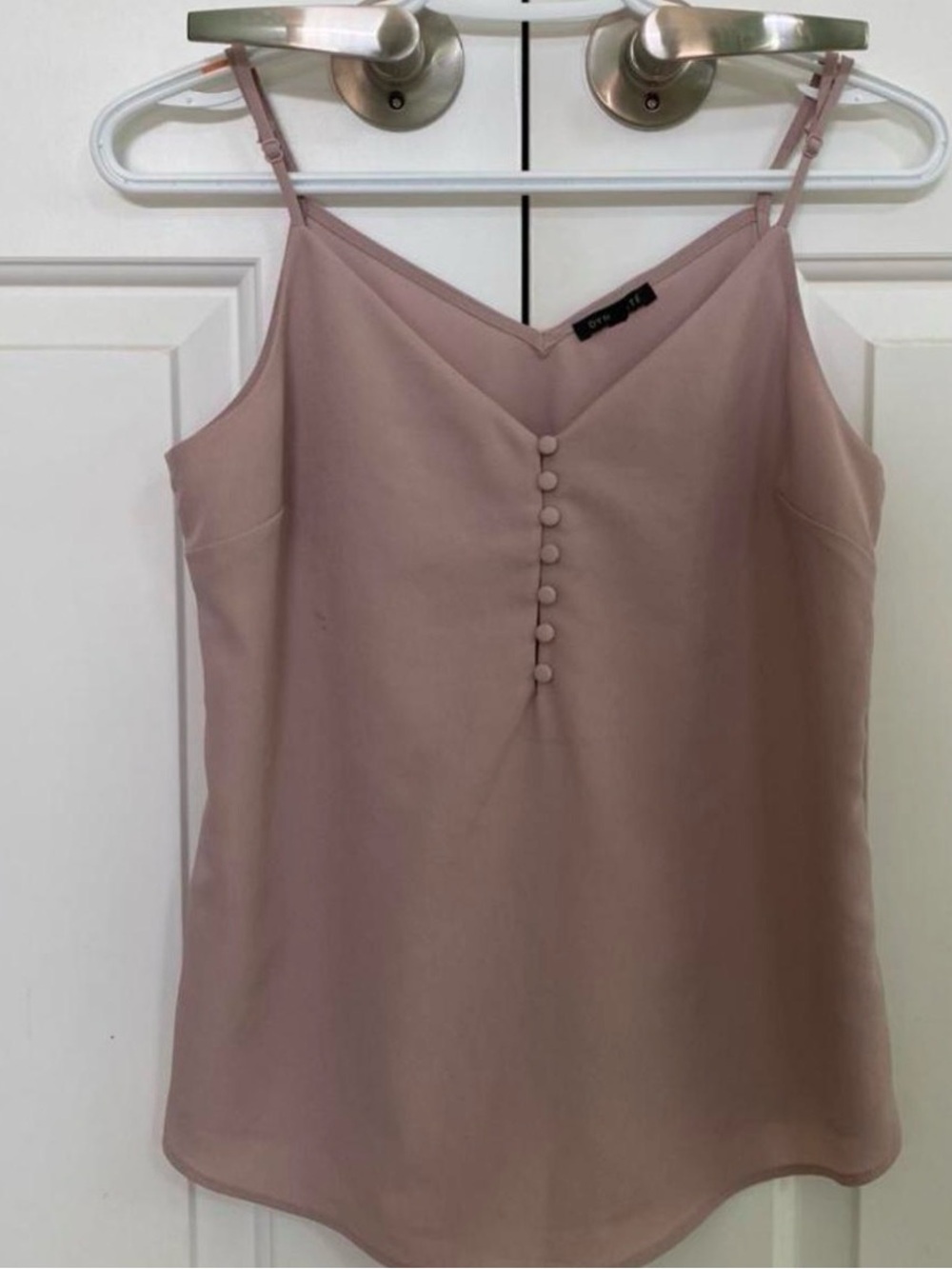Dynamite Mauve V-Neck Button-Front Cami